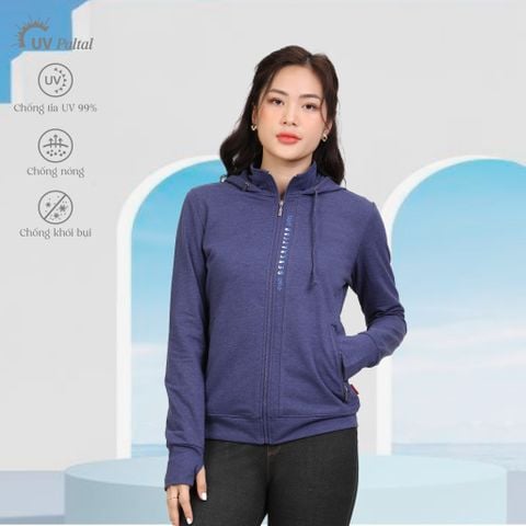 Áo khoác nữ chống nắng, chống UV chất vảy cá cotton cvc mát 401p 1289