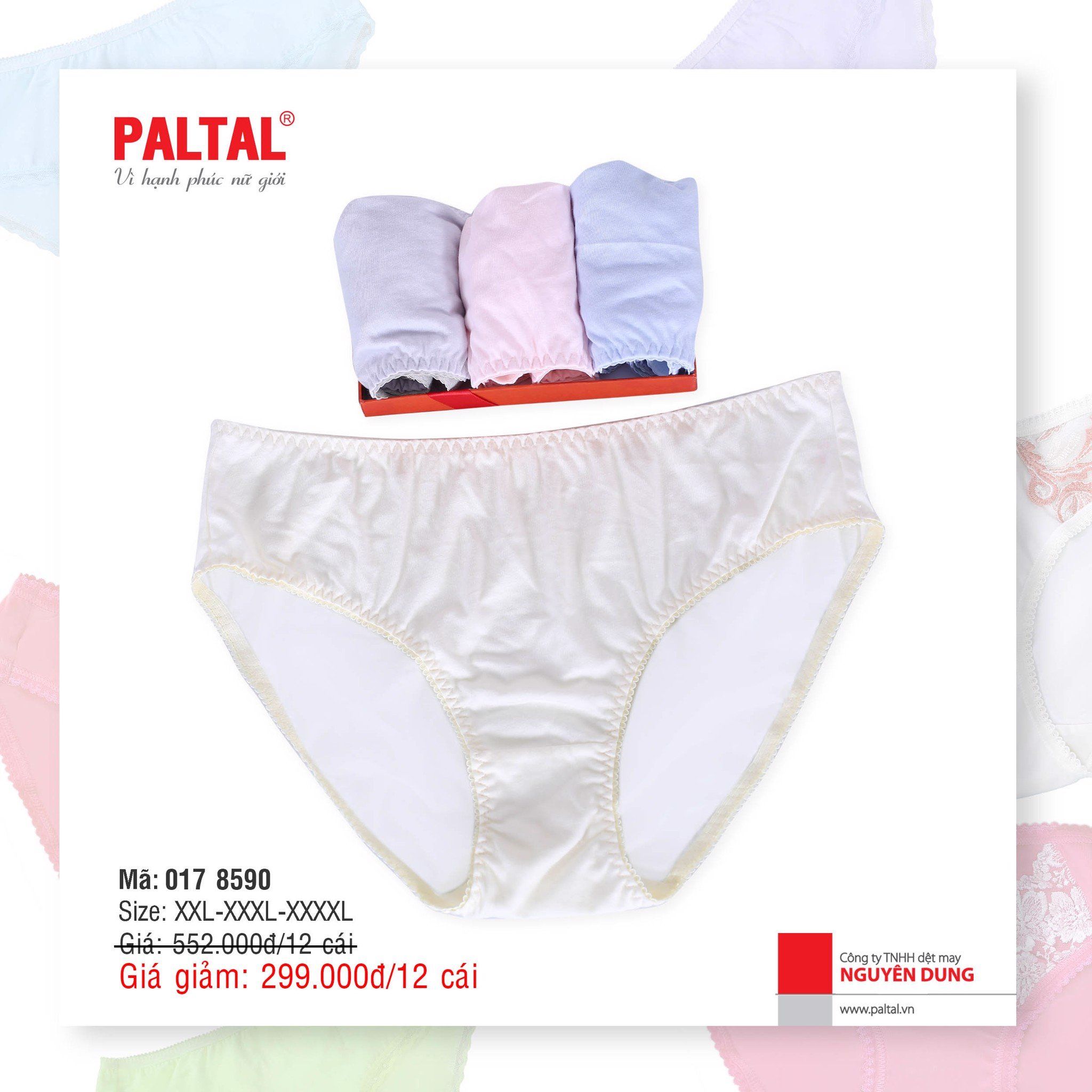 .quần lót nữ 017p 8590