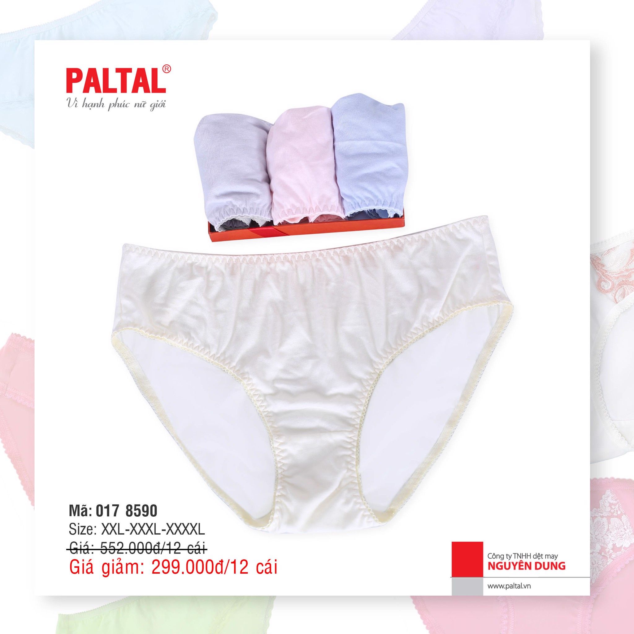 .quần lót nữ 017p 8590