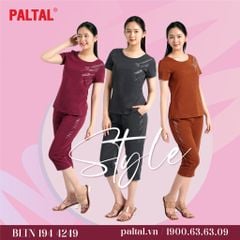 Set đồ bộ nữ kiểu quần lửng tay ngắn cotton cvc mát 194p 4249