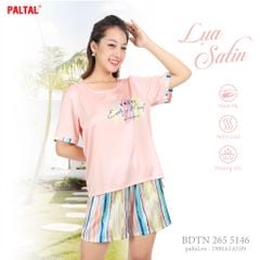 Set đồ bộ nữ kiểu quần đùi tay ngắn chất lụa nhung 265p 5146