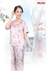 Set đồ bộ nữ kiểu quần dài tay ngắn chất lụa nhung 263p 3350