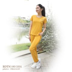 Set đồ bộ nữ kiểu quần dài tay ngắn cotton cvc mát 193p 3331