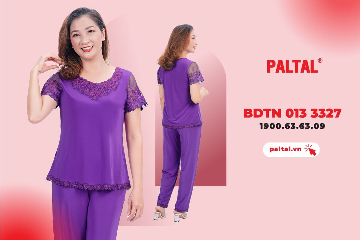 Set đồ bộ nữ kiểu quần dài tay ngắn chất thun lạnh siêu bền 013p 3327