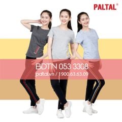 Set đồ bộ nữ kiểu quần dài tay ngắn chất cotton melan mát 053p 3308