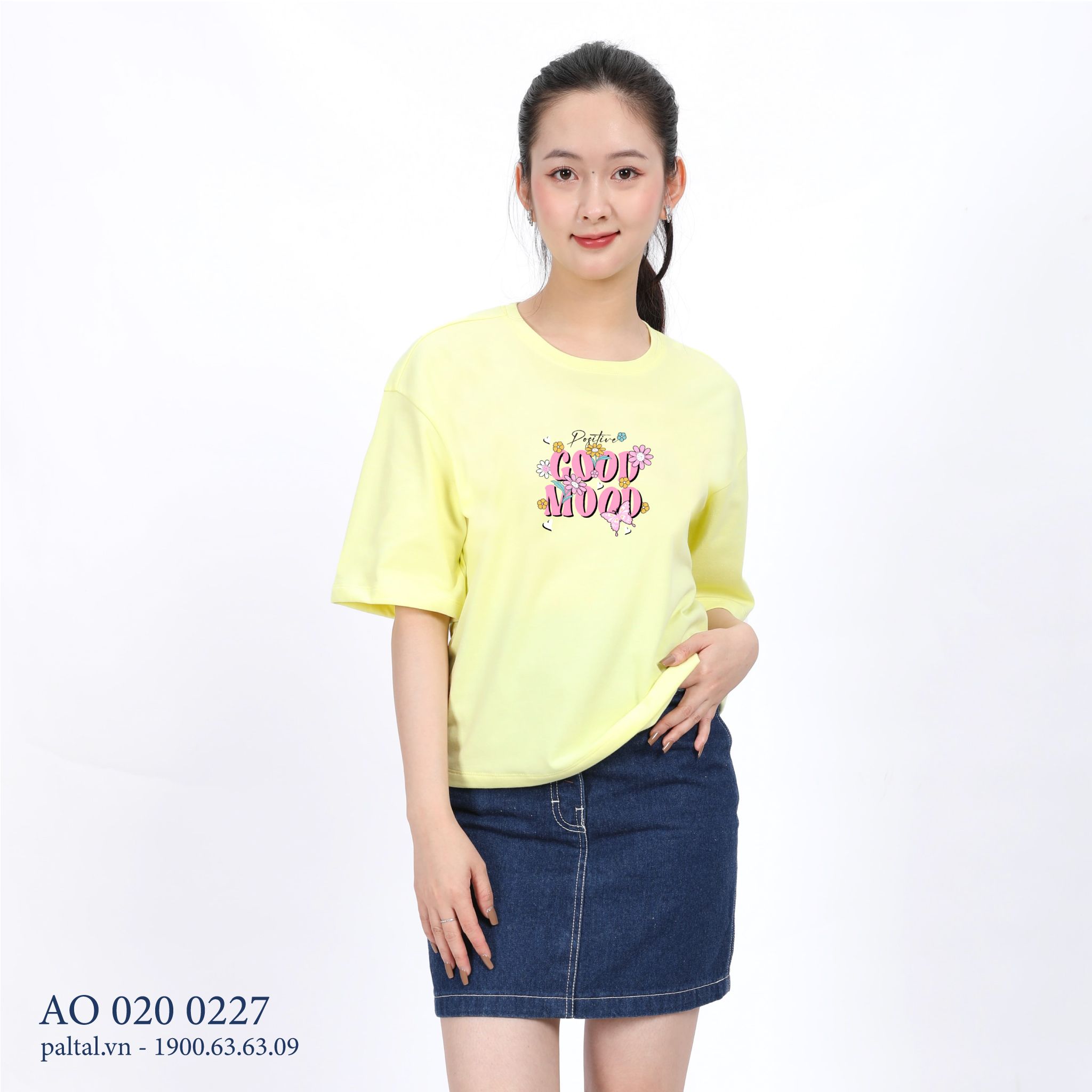 Áo thun nữ tay ngắn chất cotton siêu mát form rộng 020p 0227