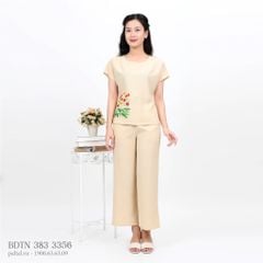 Set đồ bộ nữ kiểu quần dài tay Lỡ Linen 383p 3356