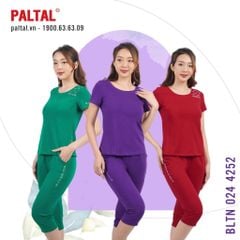 Set đồ bộ nữ kiểu quần lửng tay ngắn chất cotton siêu mát 024p 4252