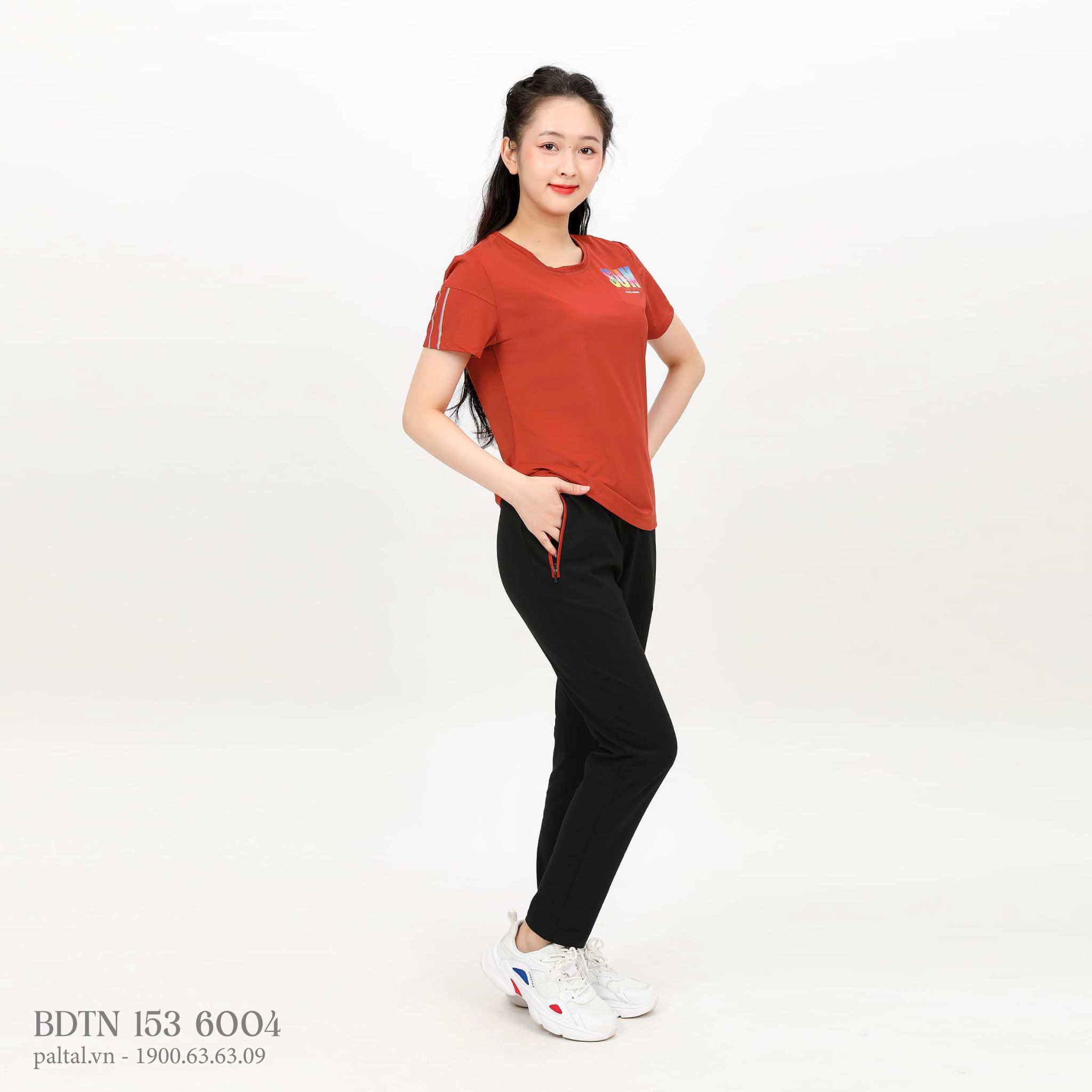 Set đồ bộ nữ kiểu quần dài tay ngắn chất nhung lạnh 153p 6004