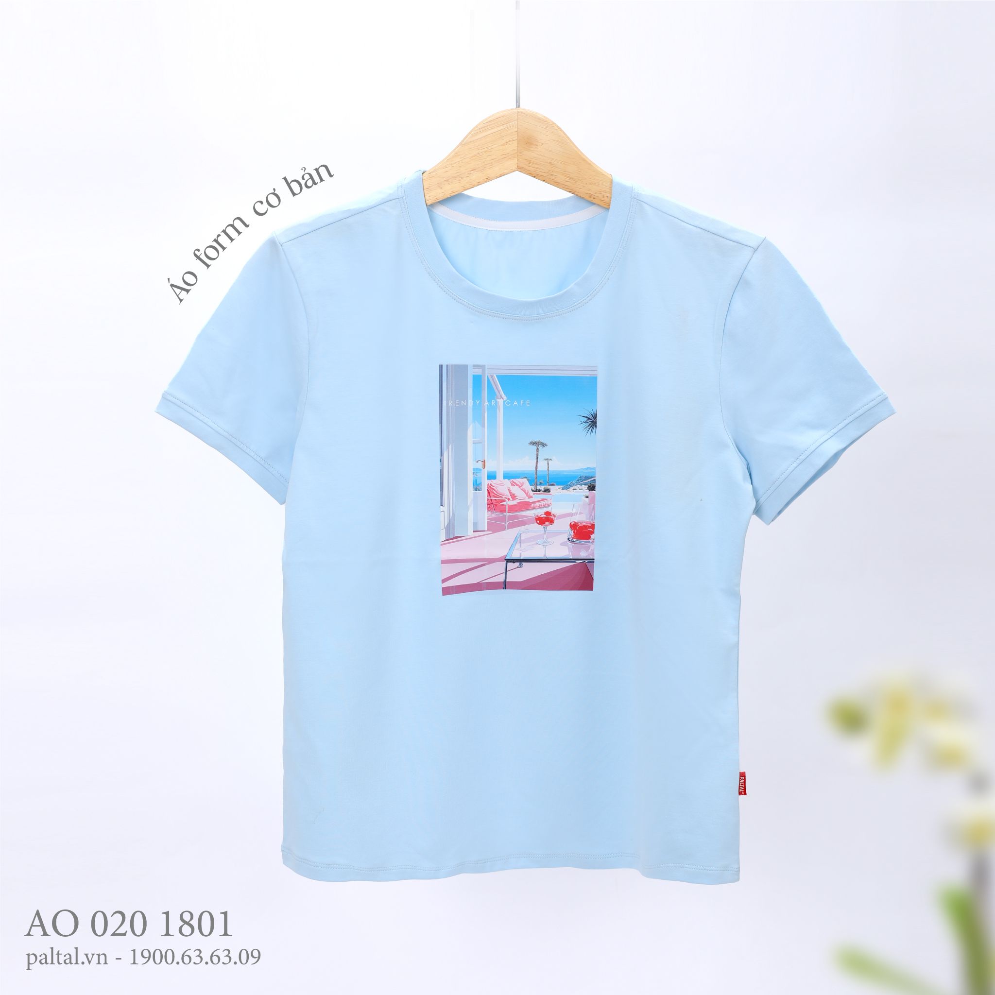 Áo thun nữ tay ngắn chất cotton siêu mát form basic 020p 1801