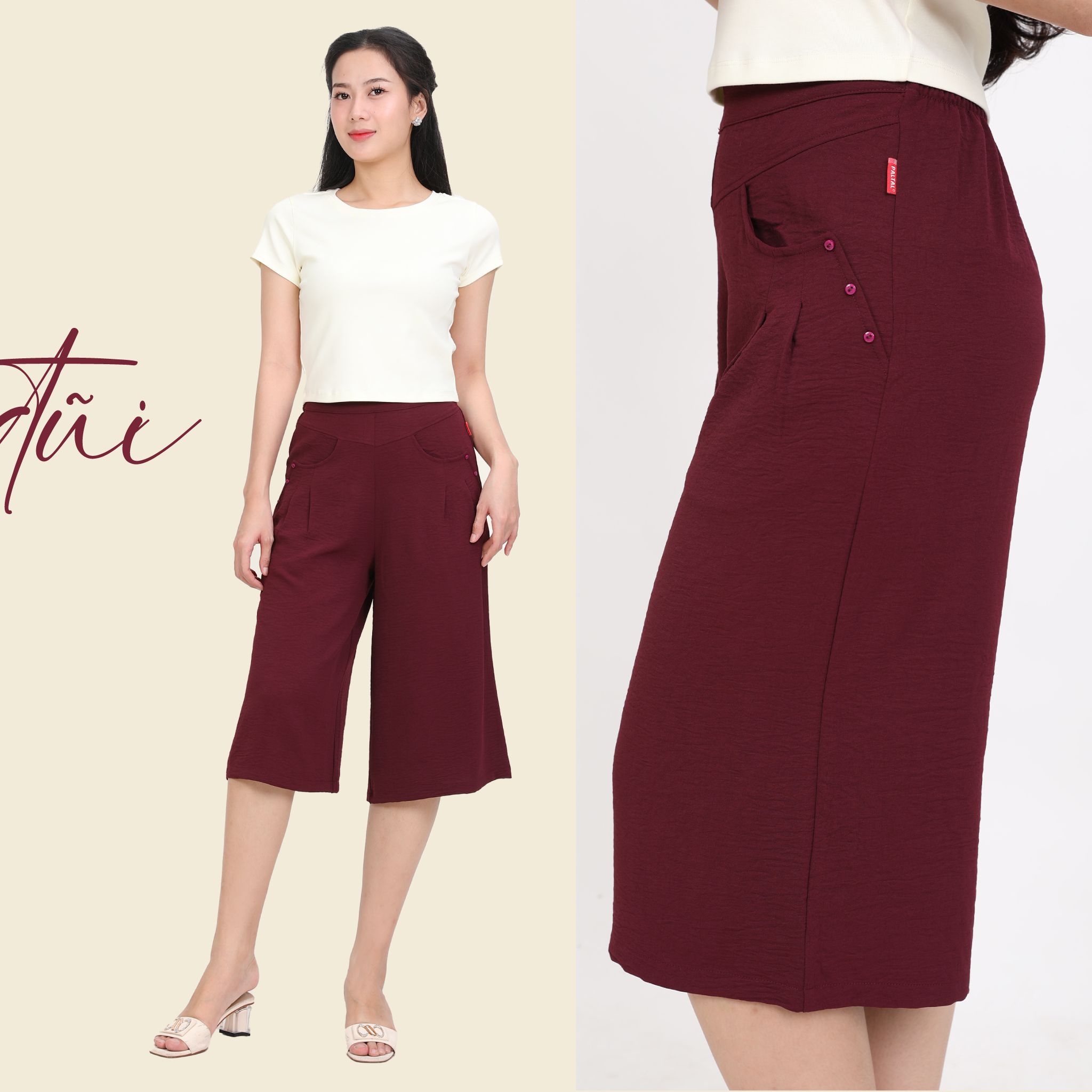 Quần thể thao nữ ống lửng chất đũi 338p 8522