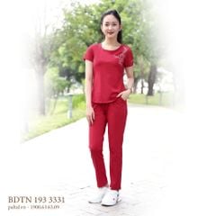 Set đồ bộ nữ kiểu quần dài tay ngắn cotton cvc mát 193p 3331
