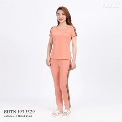 Set đồ bộ nữ kiểu quần dài tay ngắn cotton cvc mát 193p 3329