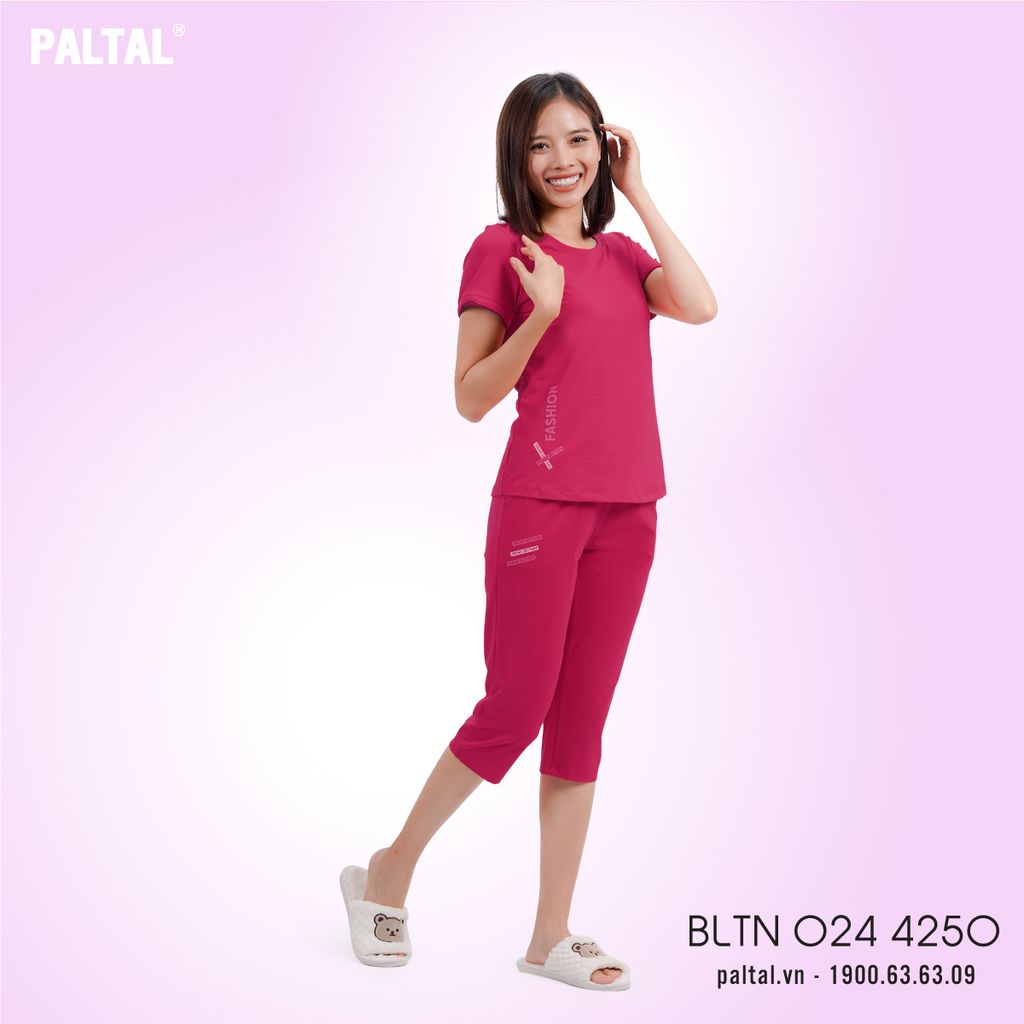 Đồ bộ nữ mặc nhà kiểu quần lửng tay ngắn cotton 024p 4250