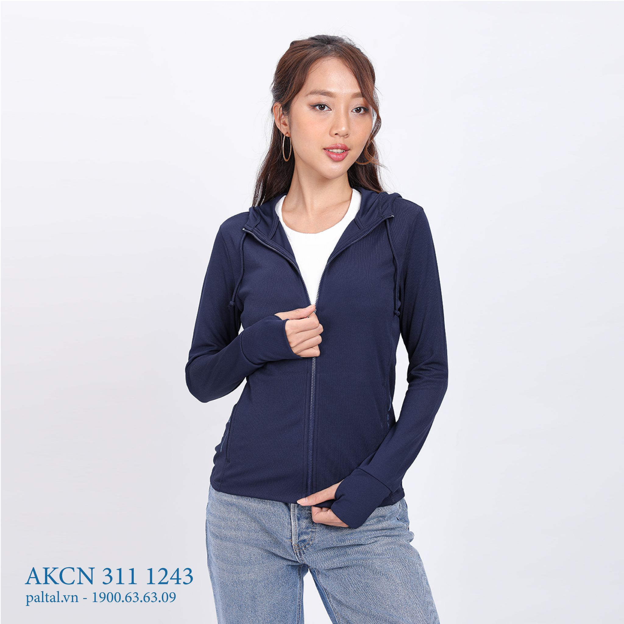 Áo khoác nữ chống nắng, chống UV chất poly mắc lưới siêu thoáng khí 311p 1243