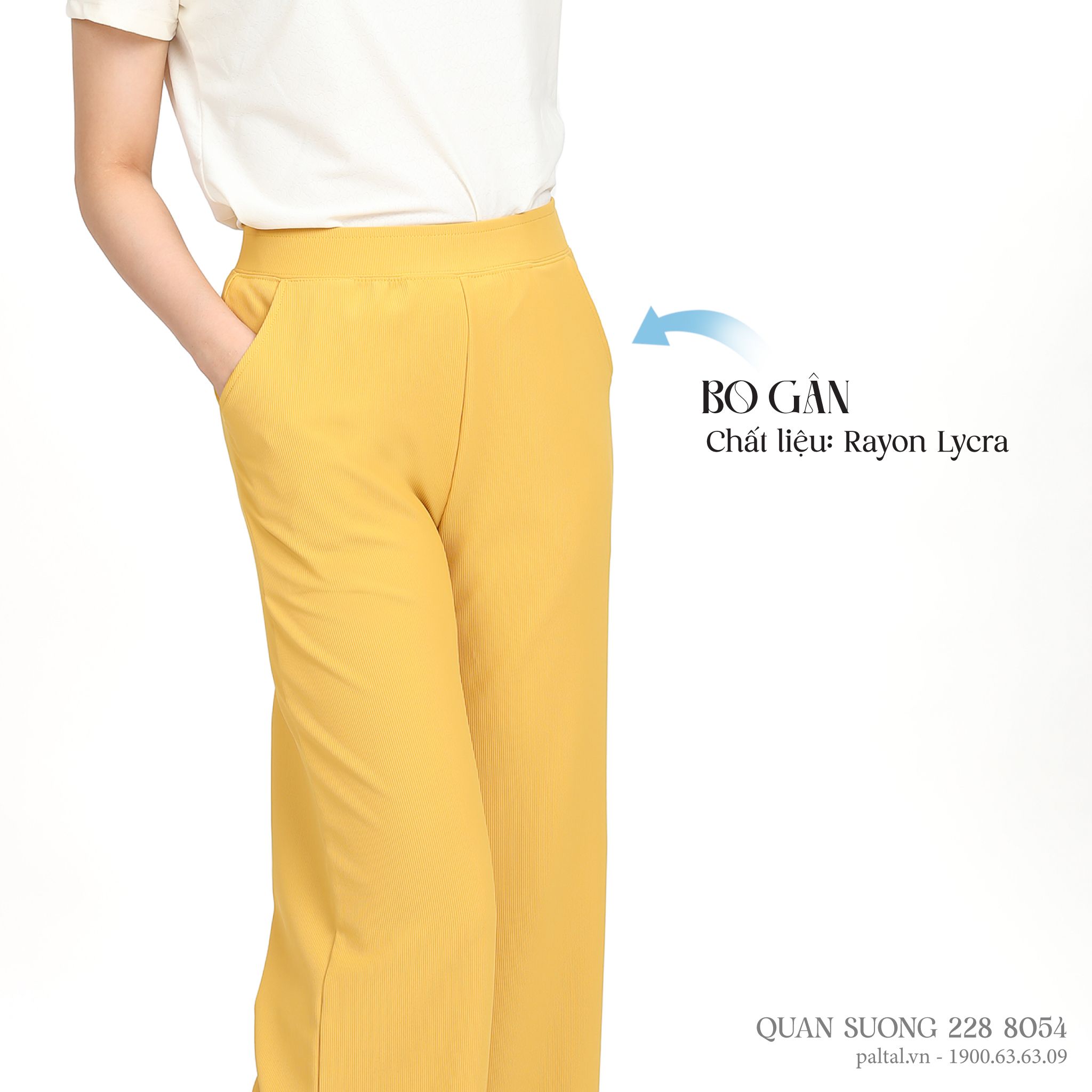 Quần dài nữ chất rib gân 558p 8054