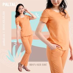 Set đồ bộ nữ kiểu quần dài tay ngắn chất cotton siêu mát 023p 3317