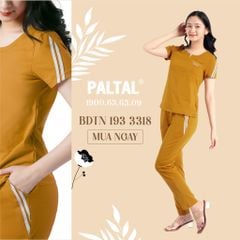 Set đồ bộ nữ kiểu quần dài tay ngắn cotton cvc mát 193p 3318