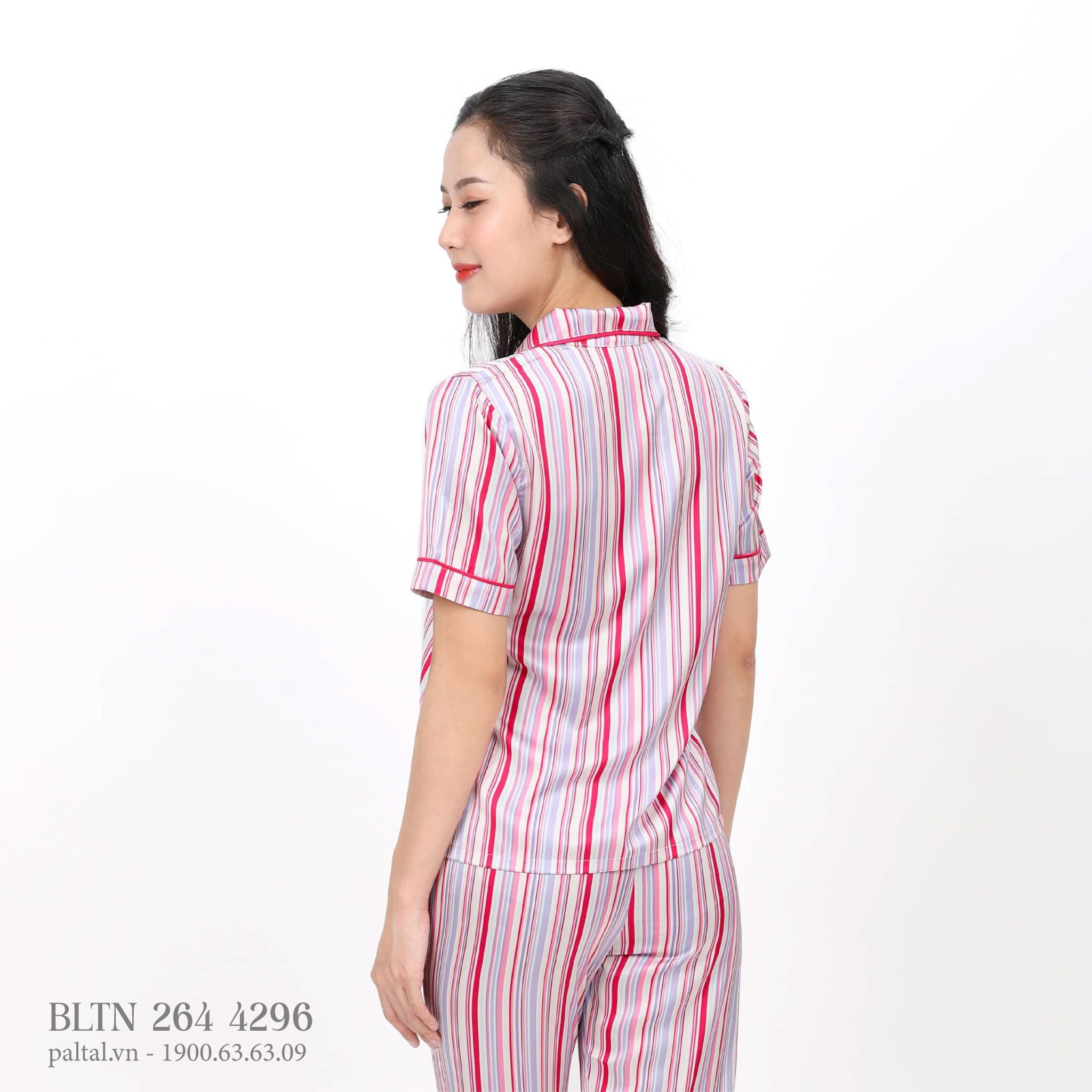 Set đồ bộ nữ kiểu quần lửng tay ngắn chất lụa nhung 264p 4296