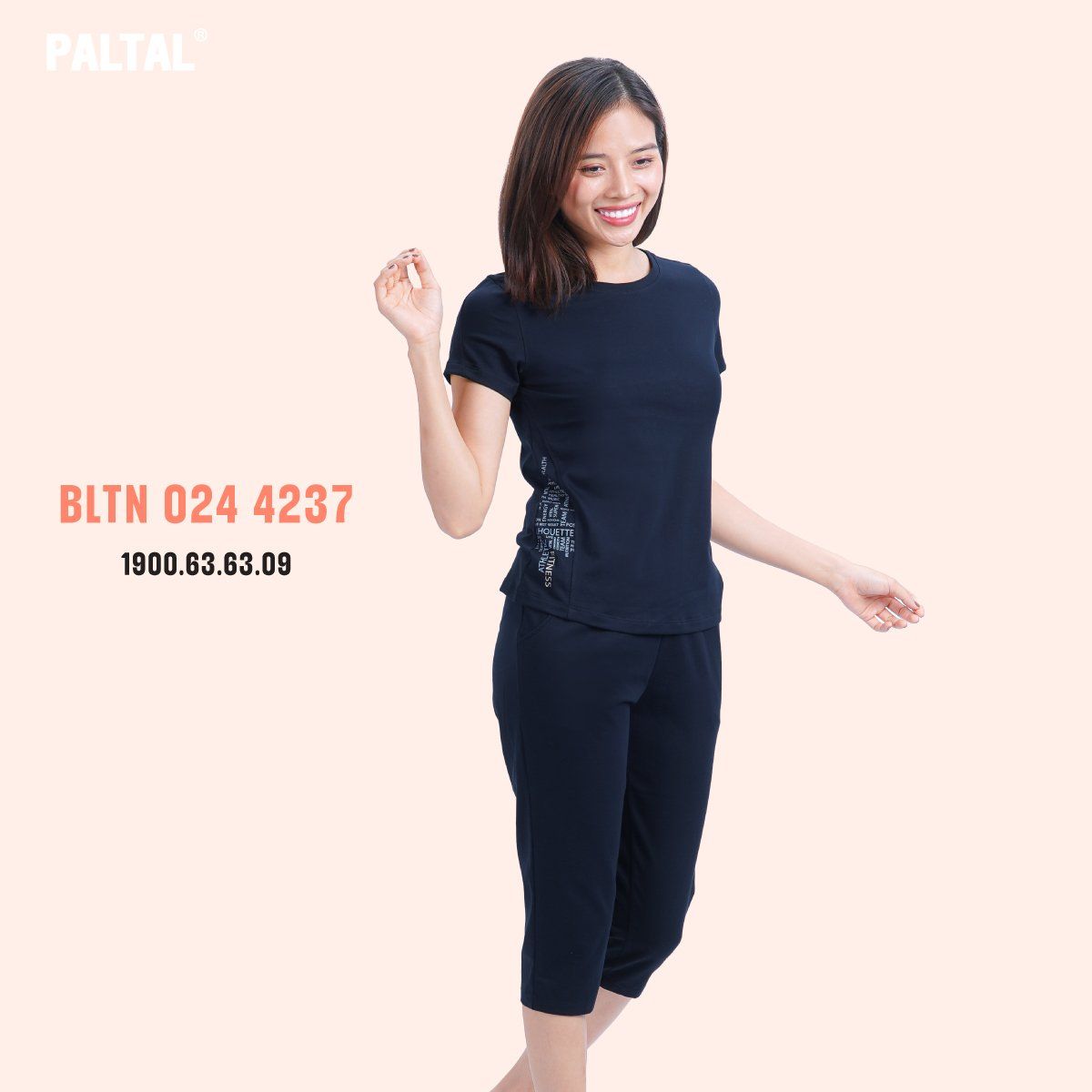 Set đồ bộ nữ kiểu quần lửng tay ngắn chất cotton siêu mát 024p 4237