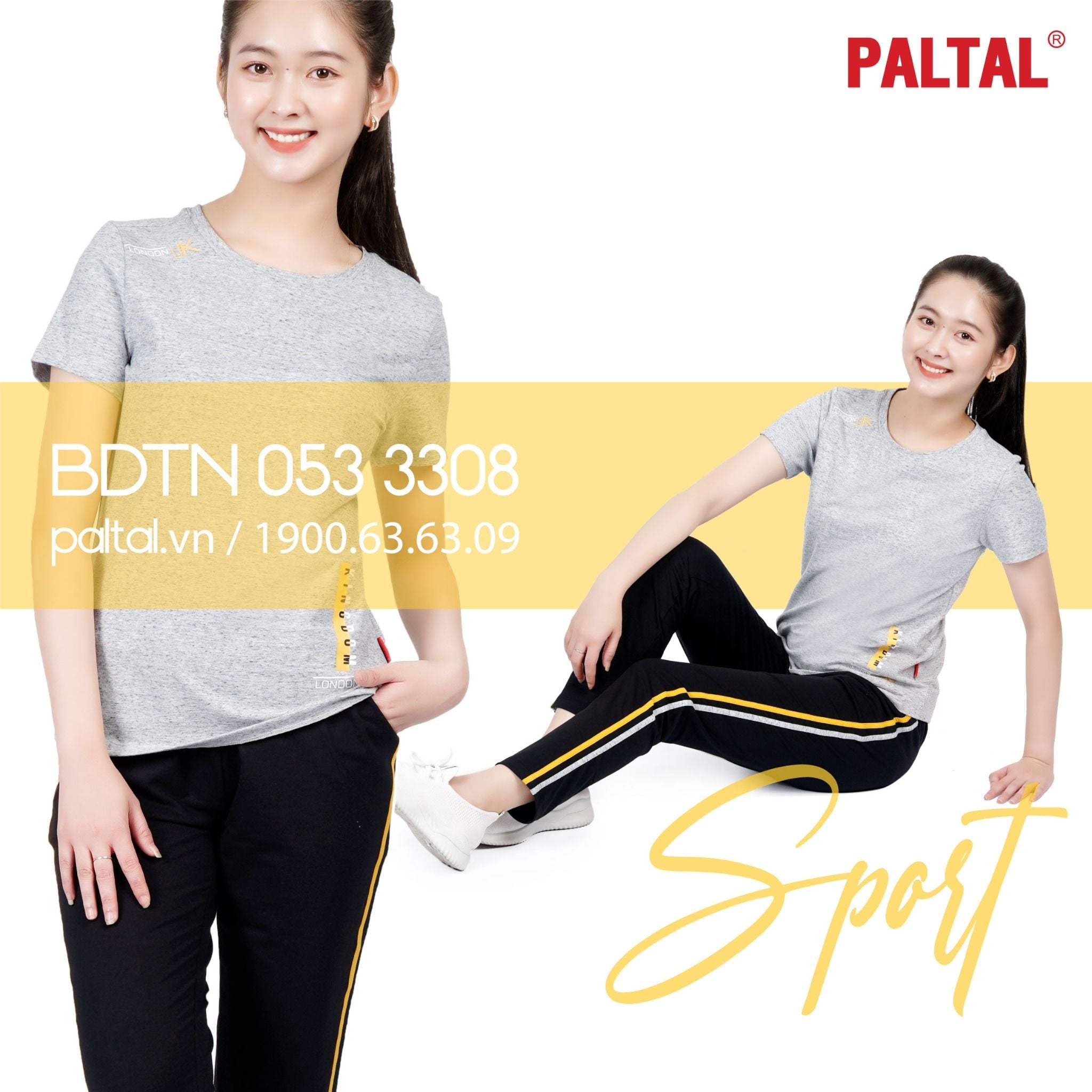 Set đồ bộ nữ kiểu quần dài tay ngắn chất cotton melan mát 053p 3308