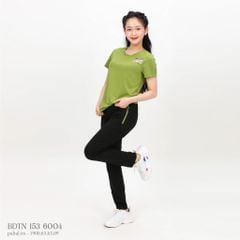 Set đồ bộ nữ kiểu quần dài tay ngắn chất nhung lạnh 153p 6004