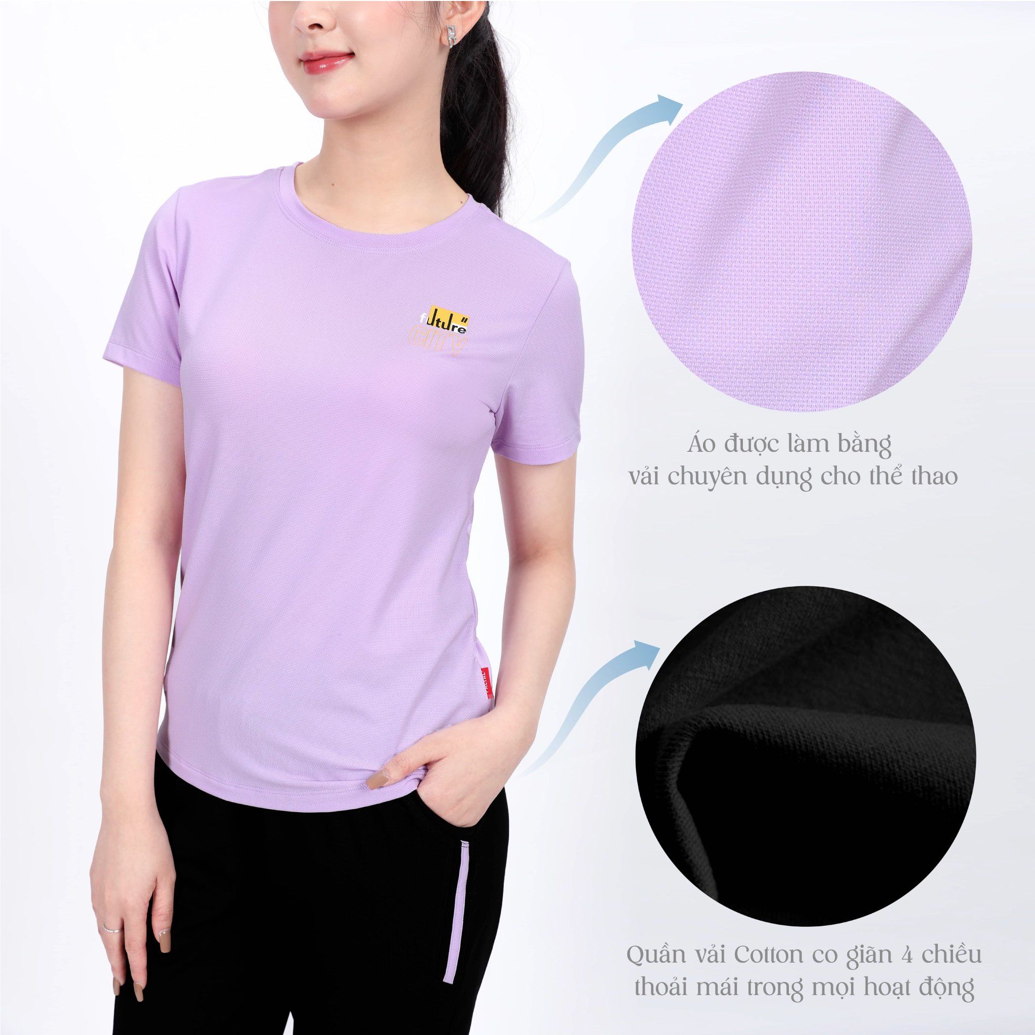 Set đồ bộ nữ kiểu quần lửng tay ngắn chất poly cát 314p 4280