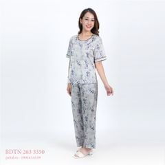 Bộ dài tay ngắn lụa nhungcao cấp 263p 3350