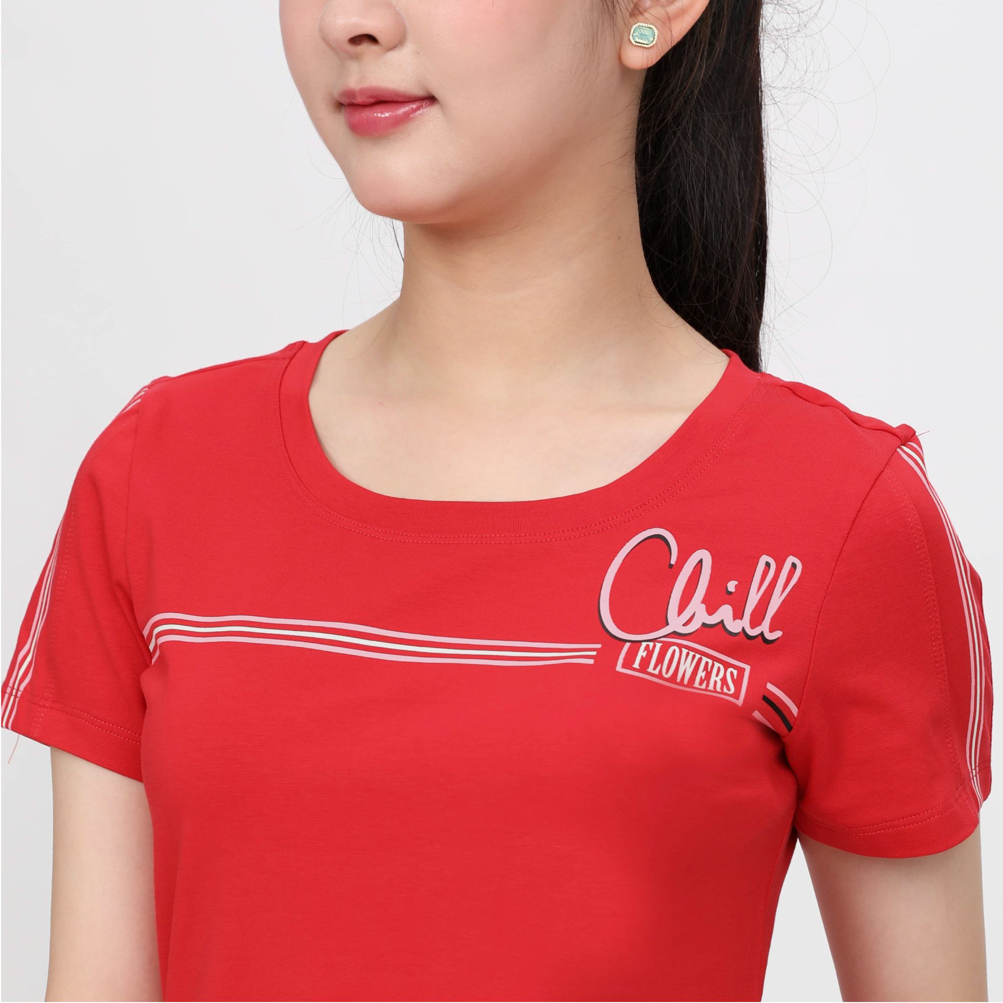 Set đồ bộ nữ kiểu quần dài tay ngắn chất cotton siêu mát 023p 3341