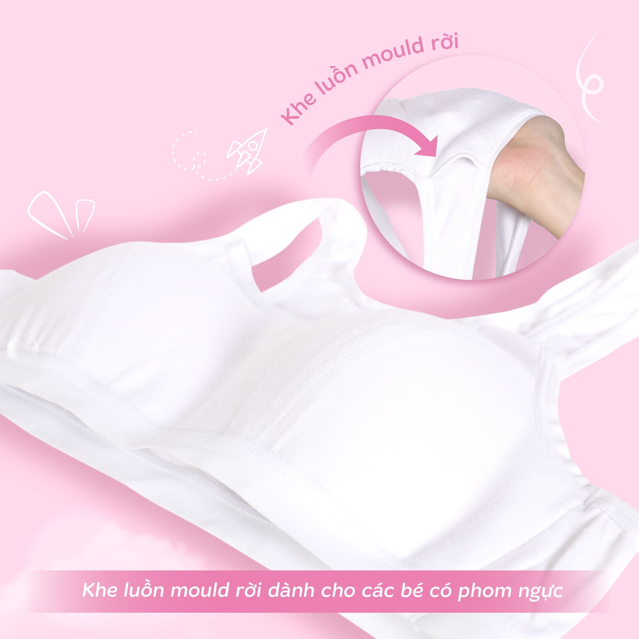 Combo áo lá nữ sinh  quần lót nữ  kháng khuẩn cấp 2 chất cotton compact mỏng nhẹ 029p 8934 & 027p 8330