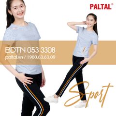 Set đồ bộ nữ kiểu quần dài tay ngắn chất cotton melan mát 053p 3308