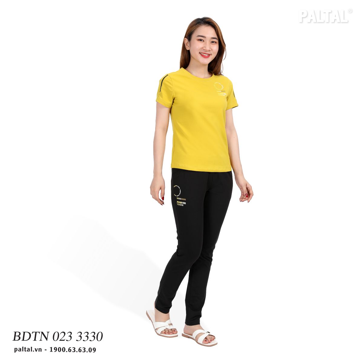 Set đồ bộ nữ kiểu quần dài tay ngắn chất cotton siêu mát 023p 3330