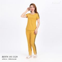 Set đồ bộ nữ kiểu quần dài tay ngắn cotton cvc mát 193p 3329