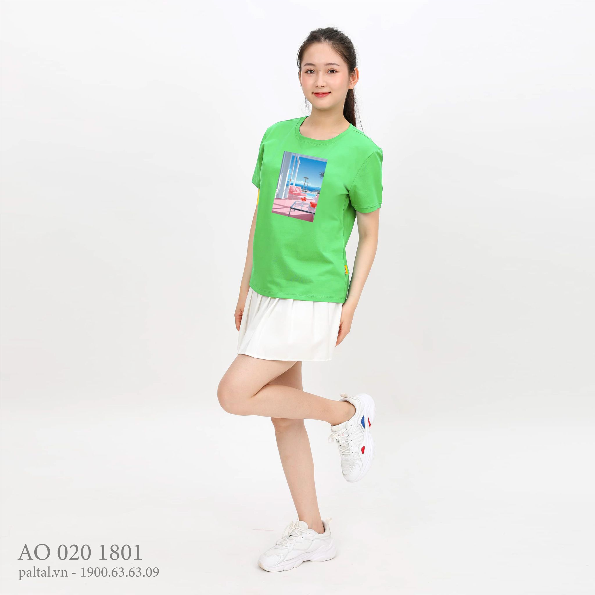 Áo thun nữ tay ngắn chất cotton siêu mát form basic 020p 1801