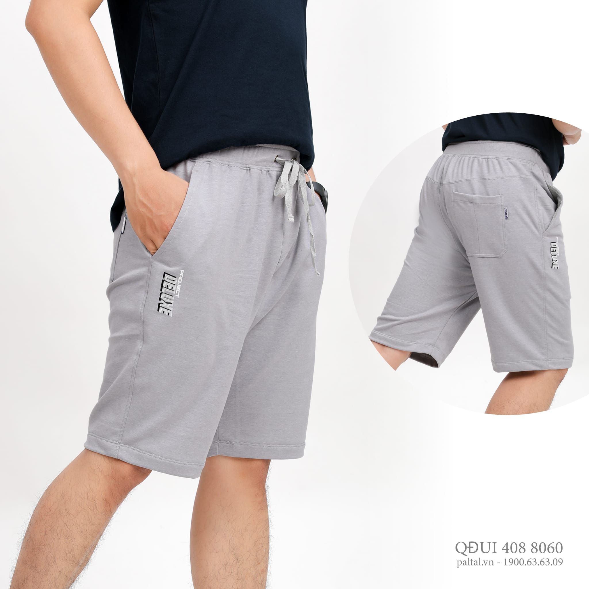 Quần Đùi Nam chất vảy cá cotton cvc mát 408p 8060