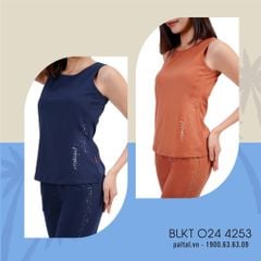 Set đồ bộ nữ kiểu quần lửng không tay chất cotton siêu mát 024p 4253