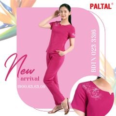 Set đồ bộ nữ kiểu quần dài tay ngắn chất cotton siêu mát 023p 3316