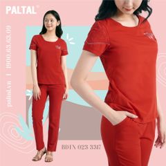 Set đồ bộ nữ kiểu quần dài tay ngắn chất cotton siêu mát 023p 3317
