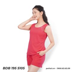 Set đồ bộ nữ kiểu quần đùi không tay chất cotton siêu mát 195p 5105