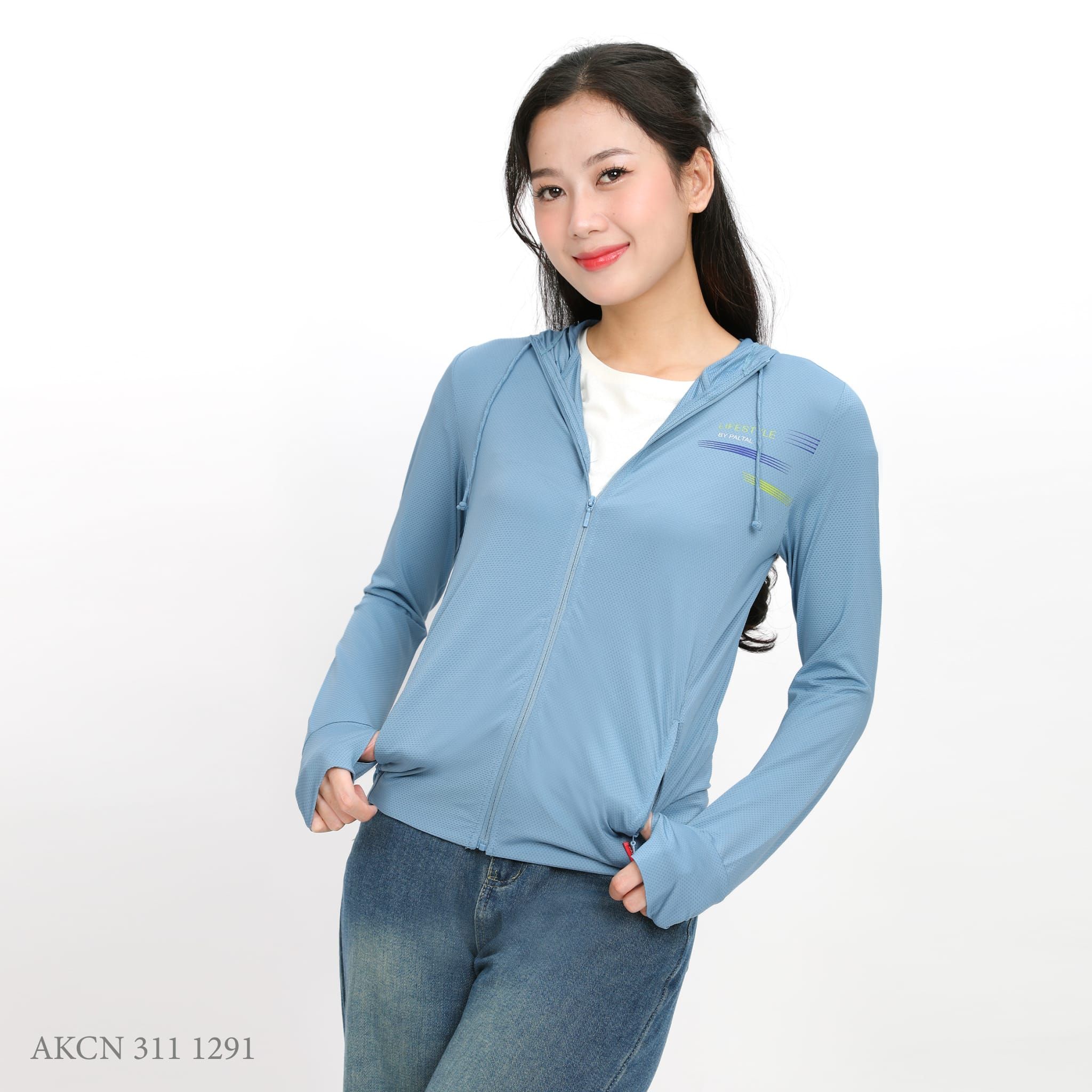..Áo khoác nữ chống nắng, chống UV chất poly thái 311p 1291