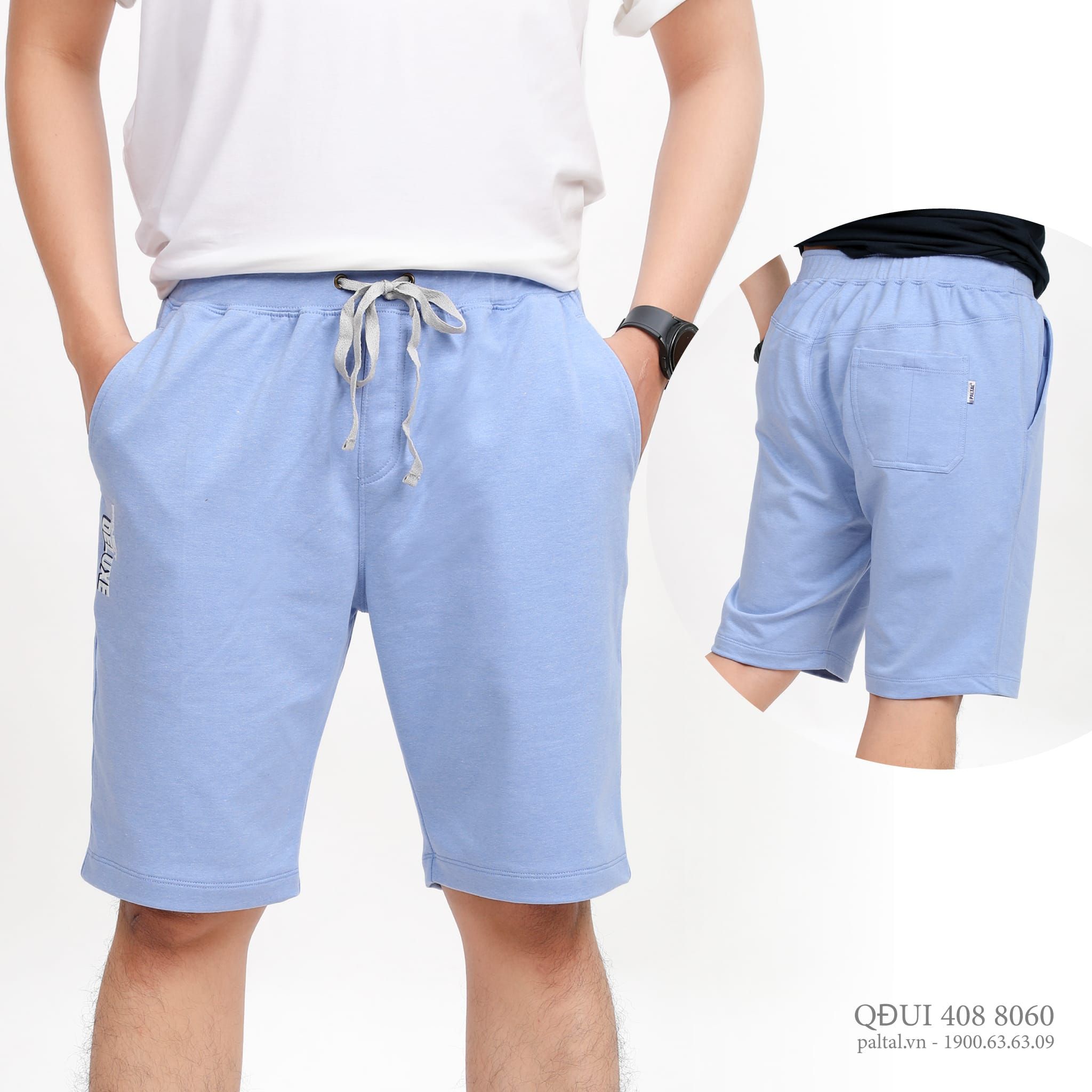 Quần Đùi Nam chất vảy cá cotton cvc mát 408p 8060