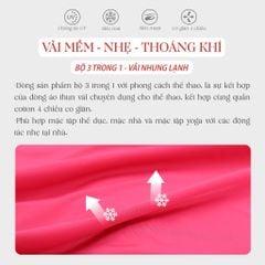 Set đồ bộ nữ kiểu quần lửng nữ kiểu quần dài tay ngắn chất nhung lạnh 153p 6004