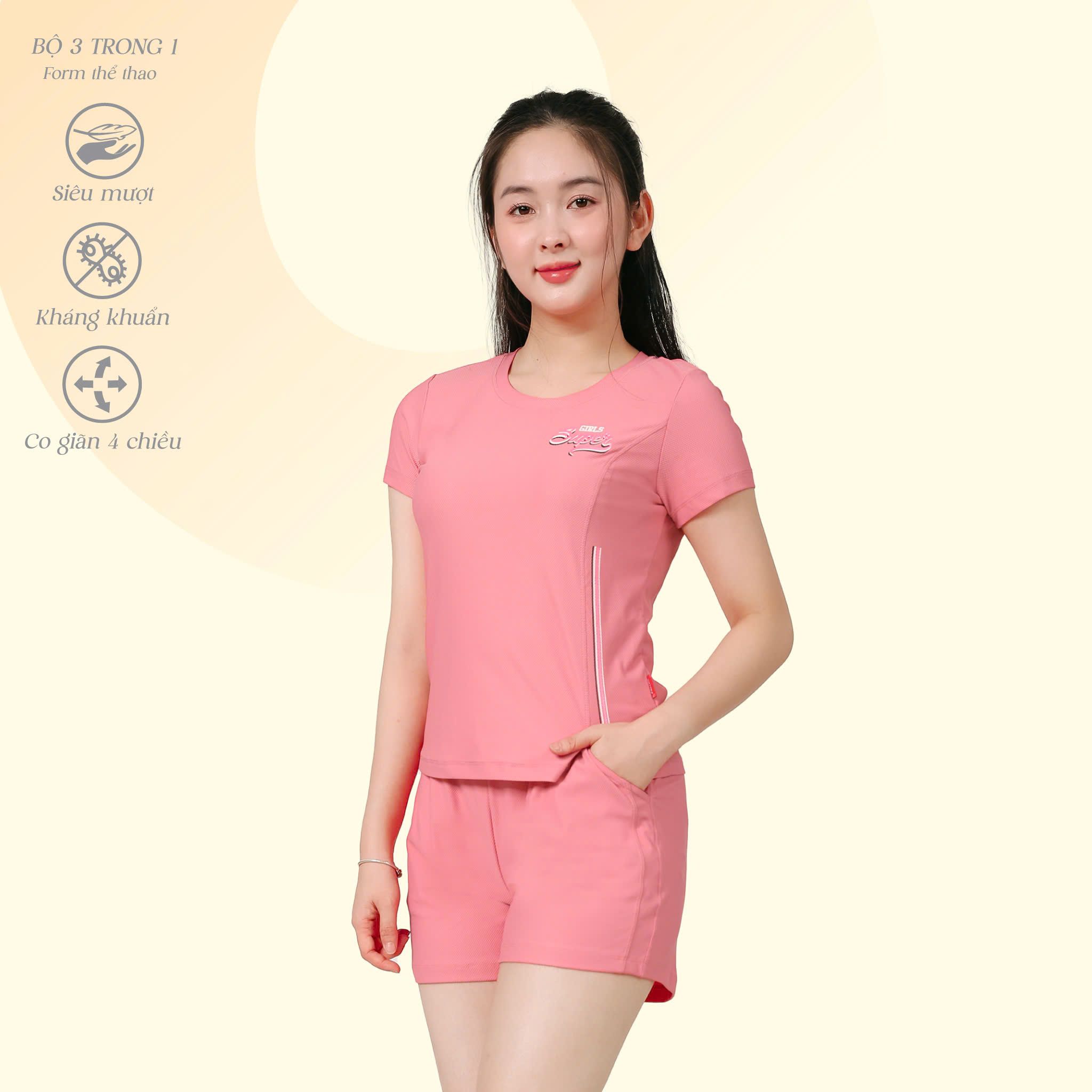 Set đồ bộ nữ kiểu quần đùi tay ngắn chất silk lạnh 375p 5234