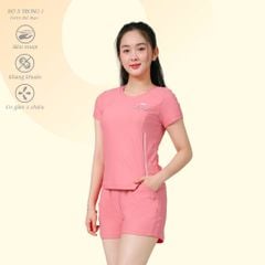 Set đồ bộ nữ kiểu quần đùi tay ngắn chất silk lạnh 375p 5234