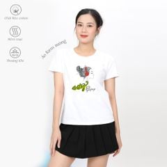 Áo thun nữ tay ngắn form suông chất cotton siêu mát 020p 0806