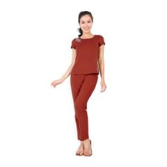 Set đồ bộ nữ kiểu quần dài tay ngắn chất cotton siêu mát 023p 3287