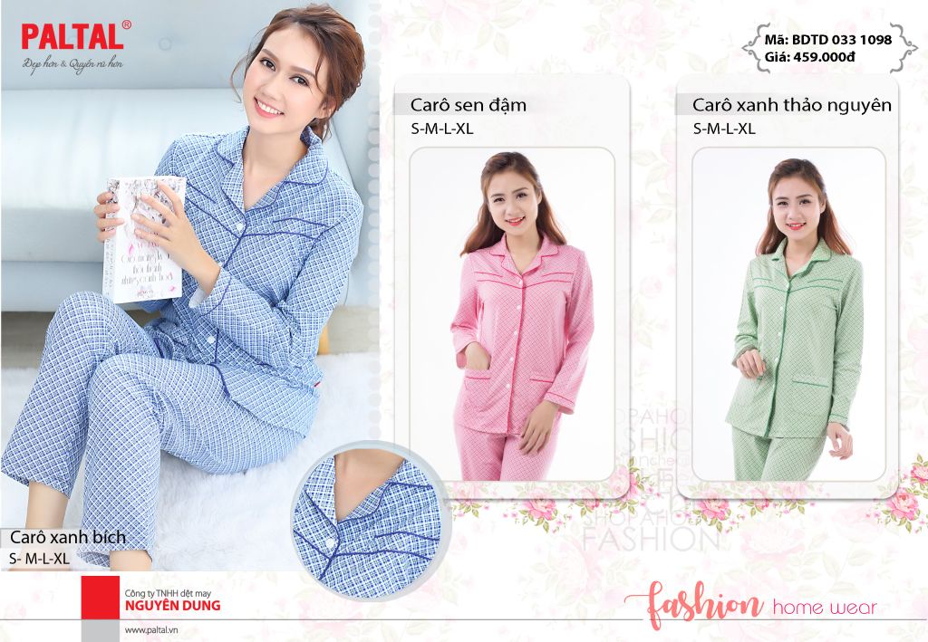 Bộ pijama cao cấp paltal bdtd 033p 1098