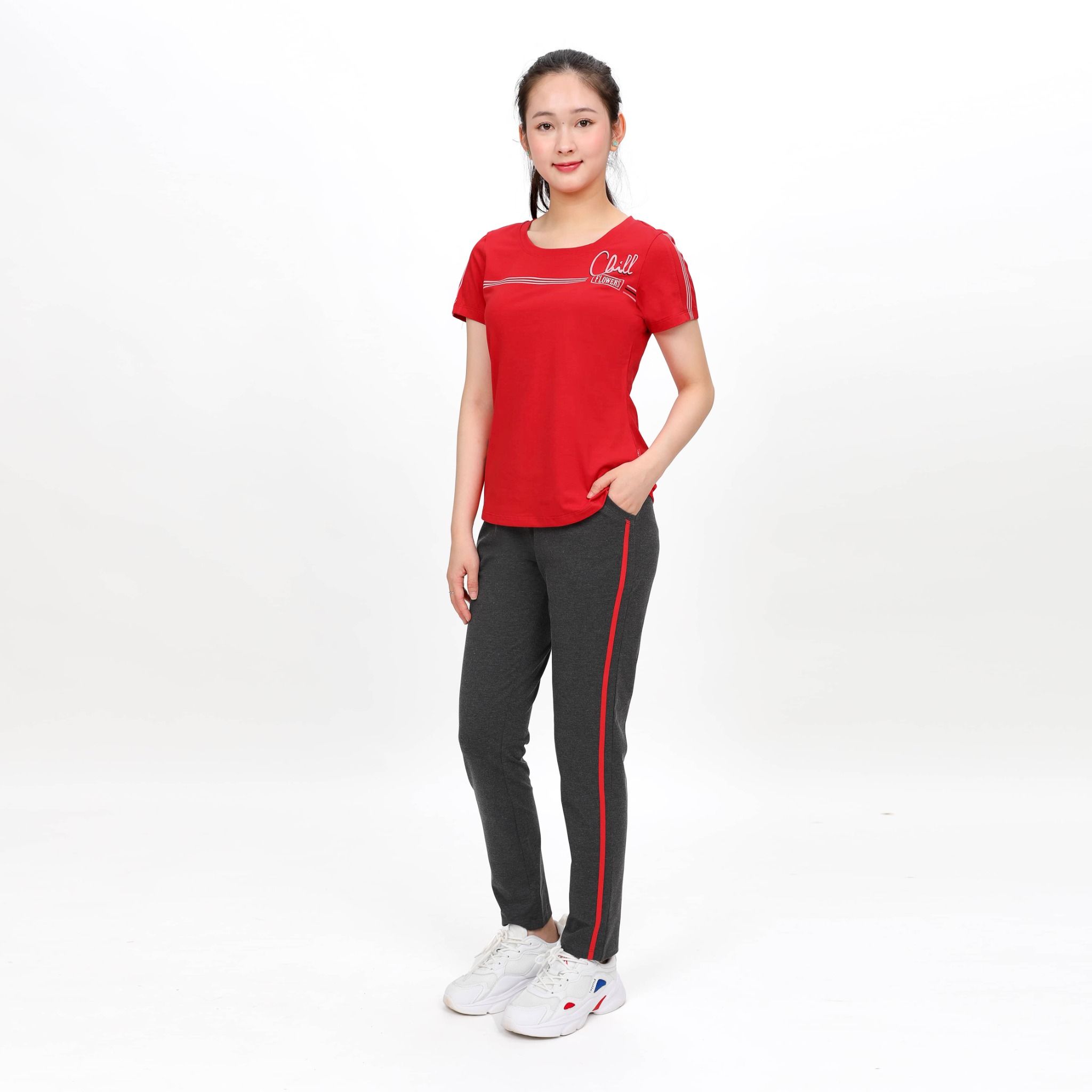 Set đồ bộ nữ kiểu quần dài tay ngắn chất cotton siêu mát 023p 3341