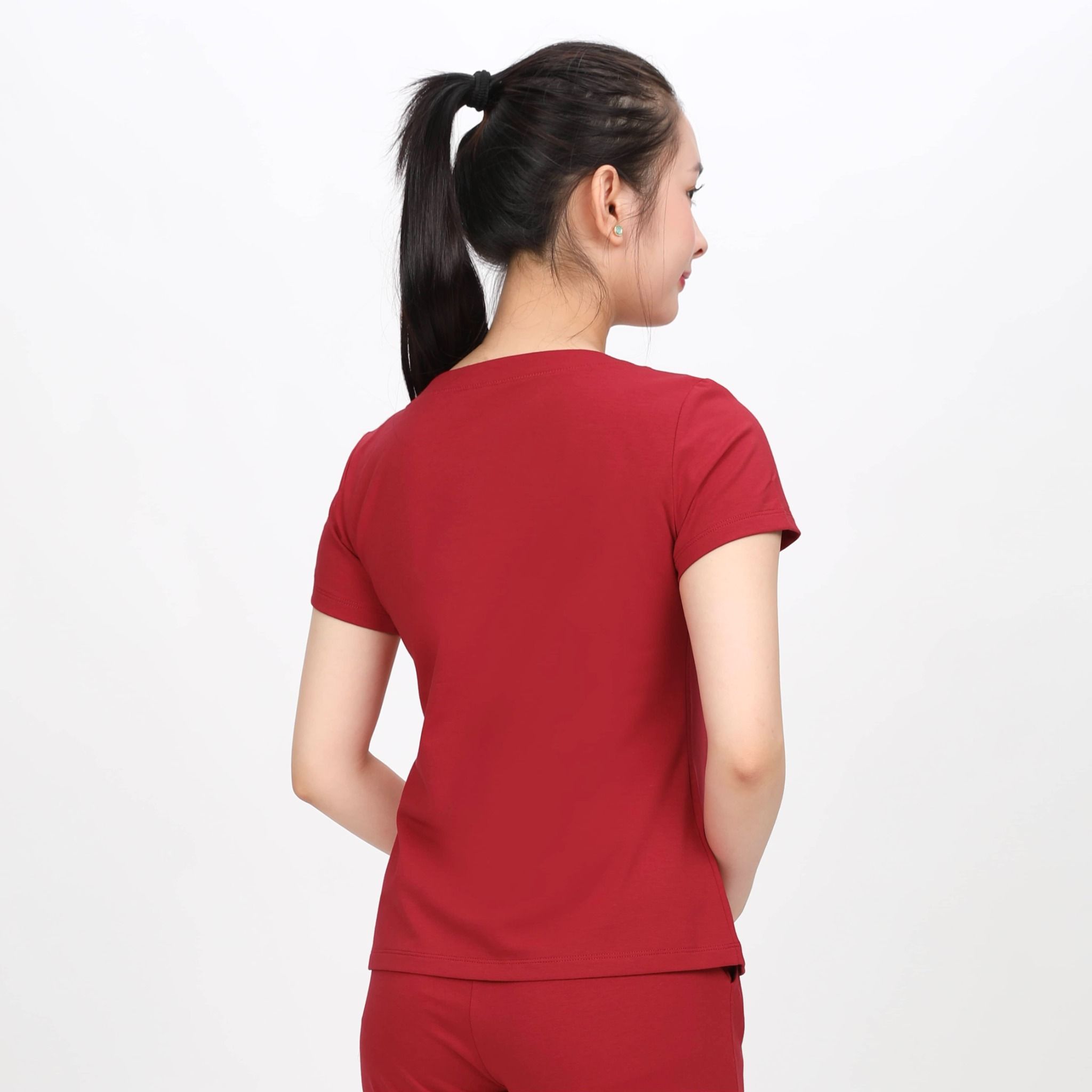 Set đồ bộ nữ kiểu quần dài tay ngắn cotton cvc mát 193p 3345