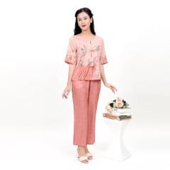 Bộ dài tay ngắn lụa nhung cao cấp 263p 6041